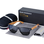 Sunglasses Polarized Zebra Wood Glasses Hand Made Vintage Wooden Frame Male Driving Sun Glasses Shades Gafas With Box