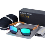 Sunglasses Polarized Zebra Wood Glasses Hand Made Vintage Wooden Frame Male Driving Sun Glasses Shades Gafas With Box