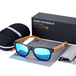 Sunglasses Polarized Zebra Wood Glasses Hand Made Vintage Wooden Frame Male Driving Sun Glasses Shades Gafas With Box