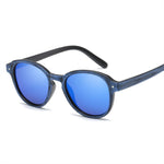 XojoX Round Sunglasses Trendy Men Women Brand Designer Wood Grain Frame Ladies Vintage Eyewear UV400 Male Driving Sun Glasses