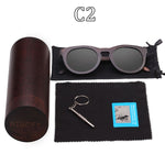 RTBOFY Wood Sunglasses Women Bamboo Frame Eyeglasses Polarized Lenses Glasses Vintage Design Shades UV400 Protection Eyewear