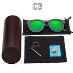 RTBOFY Wood Sunglasses Women Bamboo Frame Eyeglasses Polarized Lenses Glasses Vintage Design Shades UV400 Protection Eyewear