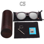 RTBOFY Wood Sunglasses Women Bamboo Frame Eyeglasses Polarized Lenses Glasses Vintage Design Shades UV400 Protection Eyewear