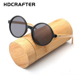 Wooden Round Sunglasses Men Women Fashion Sun Glasses Brand Designer Retro Vintage Wood Gafas Handmade Bamboo Sunglasses