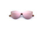 HU WOOD New Fashion Sunglasses Men Women Butterfly Sun Glasses Natural Wood Frame Rimless Driving Fishing UV400 GR8025