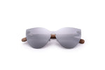 HU WOOD New Fashion Sunglasses Men Women Butterfly Sun Glasses Natural Wood Frame Rimless Driving Fishing UV400 GR8025