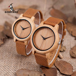 BOBO BIRD Watch Women relogio masculino Quartz Watches Men Bamboo Wood Couple Wristwatches Ideal Gifts Items Drop Shipping