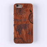 For iPhone 6 6Plus 7 7Plus 8 8Plus XS Max  King Queen Crown World Map Praying Real Wood Phone Case For SAMSUNG S7 Edge S9 Plus