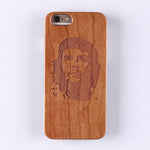 For iPhone 6 6Plus 7 7Plus 8 8Plus XS Max  King Queen Crown World Map Praying Real Wood Phone Case For SAMSUNG S7 Edge S9 Plus