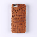 For iPhone 6 6Plus 7 7Plus 8 8Plus XS Max  King Queen Crown World Map Praying Real Wood Phone Case For SAMSUNG S7 Edge S9 Plus