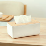 Plastic Tissue Box New Brand Modern Wooden Cover Paper with Oak Home Car Napkins Holder Case Home Organizer Decoration Tools