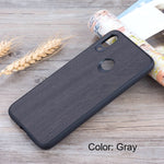 Wooden pattern case for Xiaomi Redmi Note 7 soft TPU silicone & PC & wood PU leather skin covers coque fundas Redmi Note 7