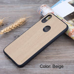 Wooden pattern case for Xiaomi Redmi Note 7 soft TPU silicone & PC & wood PU leather skin covers coque fundas Redmi Note 7