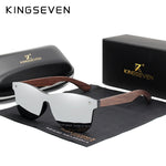KINGSEVEN 2019 Handmade Walnut Wooden Eyewear Polarized Mirror Sunglasses Men Women Vintage Design Oculos de sol masculino UV400