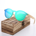 BARCUR Sunglasses Cat Eye Wood Bamboo Sunglasses Women Fashion Mirror Sunglasses Men Brand Designer Glasses