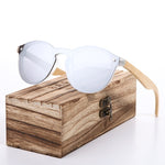BARCUR Sunglasses Cat Eye Wood Bamboo Sunglasses Women Fashion Mirror Sunglasses Men Brand Designer Glasses