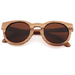 Polarized zebra wood glasses handmade retro wooden frame men's driving sunglasses cool polarized women's bamboo sunglasses