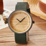 Natural Wood Watch Men Leather Strap modern Stylish Wooden Male Clock Women Men Unisex Quartz Minimalist Wrist Watches relogio